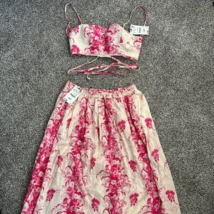 Zara Two-Piece Bustier and Skirt Set